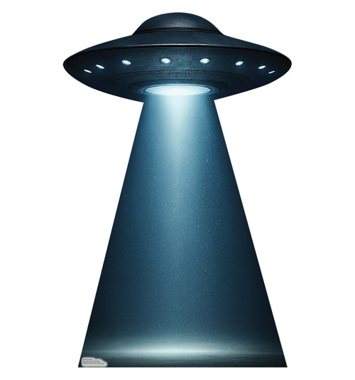 Life-size Cardboard standee of a Flying Saucer.