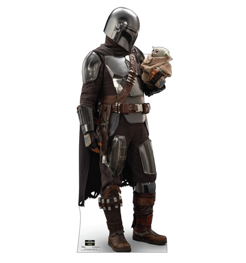 Life-size Cardboard standee of The Mandalorian™ & Grogu™ Gaze.