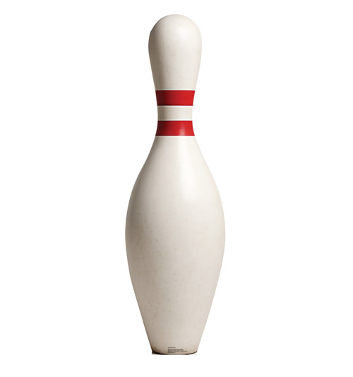 Life-size cardboard standee of a Bowling Pin.