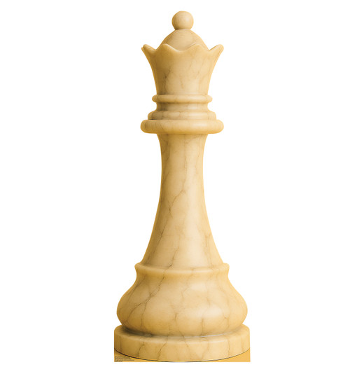 Life-size cardboard standee of Chess Queen White.