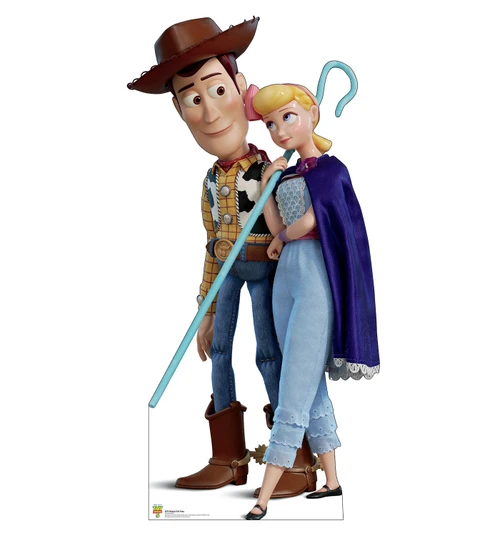 Life-size cardboard standee of Woody & Bo Peep.