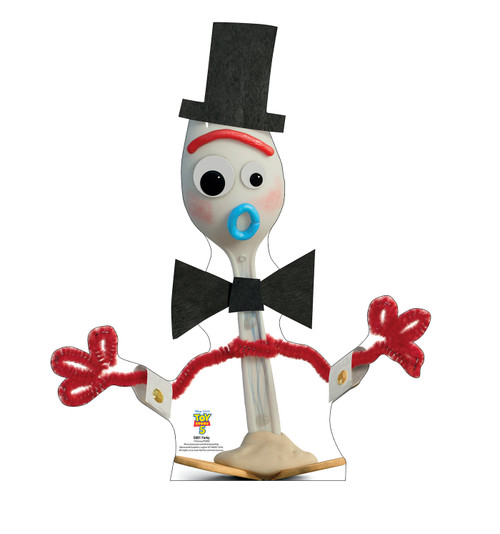 Life-size cardboard standee of Forky.
