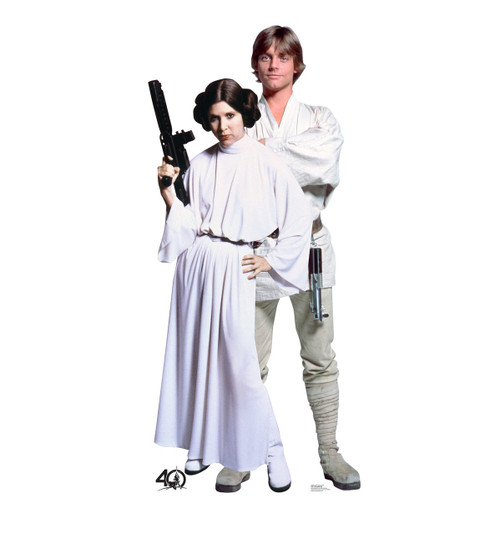Life-size Luke and Leia  (Star Wars 40th) Cardboard Standup | Cardboard Cutout 3