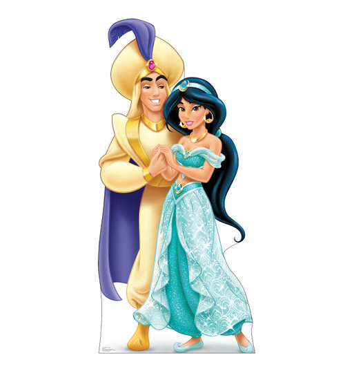 Life-size Aladdin and Jasmine Cardboard Standup