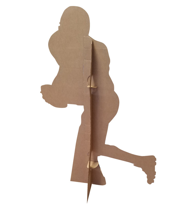 Life-size Football Player Running Silhouette Cardboard Standup