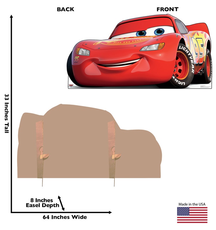 Lifesize Lightning McQueen (Cars 3) Cardboard Standup