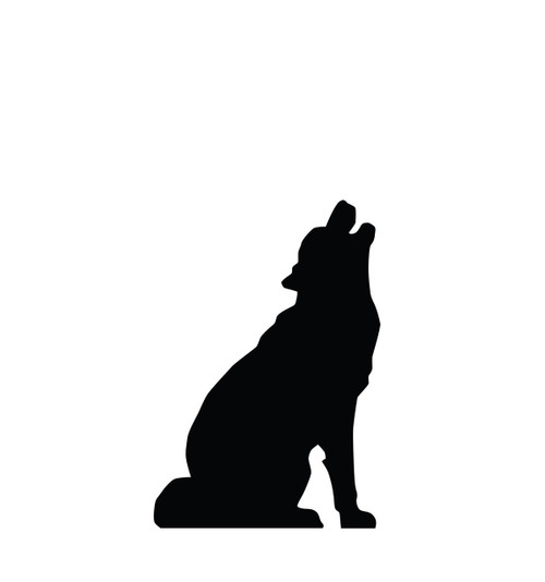 Life-size Howling Wolf Silhouette Cardboard Standup ...