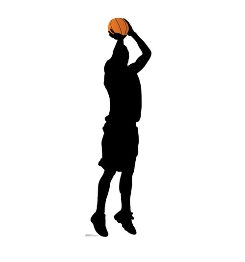 Life Size Basketball Player Shooting Silhouette Cardboard Standup