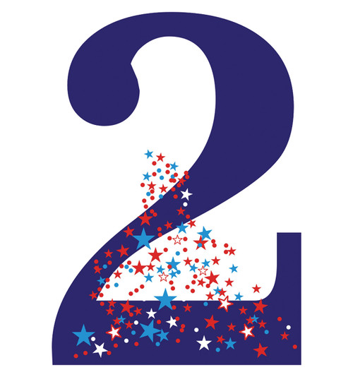 Life-size Number 2 Cardboard Standup |Cardboard Cutout