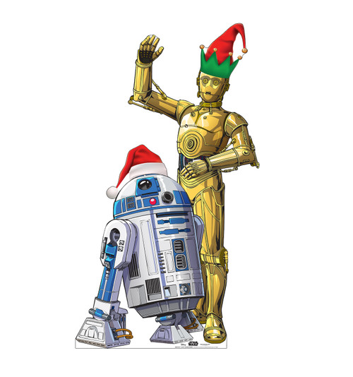 R2-D2 and C-3PO Holiday Outdoor Cutout Standee