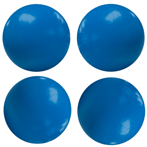 Four blue replacement Skee-Ball arcade game balls for Glow alley