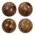 Four brown replacement Skee-Ball arcade game balls for Premium and Premium+ alleys