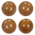 Four brown replacement Skee-Ball arcade game balls for Classic or 1908 alleys