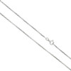 RHODIUM PLATED DIAMOND CUT ROUND BOX 1.0MM SPRING CLASP CHAIN