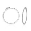 50MM INSIDE OUT RHODIUM CZ HOOP EARRINGS