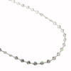 RHODIUM 5MM  DIAMOND CZ BY THE YARD NECKLACE 36"