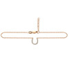 ROSE GOLD PLATED CZ HORSESHOE ANKLET 9" + 1"