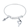 STERLING SILVER EXPANDABLE MUSIC CHARM BANGLE
