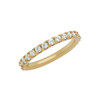 ROSE GOLD PLATED ETERNITY WHITE CZ STACKABLE BAND RING