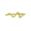 GOLD PLATED CZ WAVE DESIGN RING