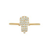 ROSE GOLD PLATED CZ PAVE HAMSA STACKABLE RING