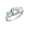 3 STONE SOLITAIRE CZ RING