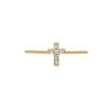 ROSE GOLD PLATED PAVE CLEAR CZ CROSS STACKABLE RING