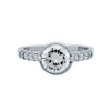 RHODIUM PLATED ROUND CZ HIGH SETTING STYLE ENGAGEMENT RING