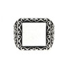 TWISTED BLADE SQUARE ENGRAVABLE INTRICATE SWIRL PATTERN RING