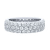 3 ROW ROUND CZ BAND RING