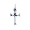 STERLING SILVER 11MM PIPE MOTIF CROSS CHARM