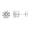 7MM CLEAR CZ STUD EARRINGS