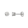 4MM ROUND INVISIBLE CZ STUD EARRINGS