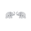 RHODIUM PLATED STERLING SILVER ELEPHANT EARRINGS