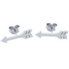 RHODIUM PLATED STERLING SILVER ARROW EARRINGS