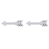 RHODIUM PLATED STERLING SILVER ARROW EARRINGS