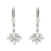 ROUND AND MARQUISE CZ FLOWER EARRINGS