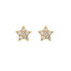 ROSE GOLD PLATED PAVE CZ STAR POST EARRINGS