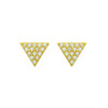 GOLD PLATED CZ TRIANGLE EARRINGS