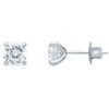 RHODIUM PLATED 6.5MM EAGLE CLAW SETTING STUD EARRINGS