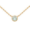 ROSE GOLD PLATED 5MM CZ STONE ON NECKLACE 16" + 2"