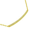 GOLD PLATED LONG SINGLE ROW CZ BAR NECKLACE 16" + 2"