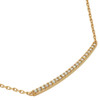 ROSE GOLD PLATED LONG SINGLE ROW CZ BAR NECKLACE 16" + 2"