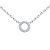 RHODIUM PLATED 7MM CZ ETERNITY CIRCLE NECKLACE 16" + 2"