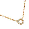 ROSE GOLD PLATED 7MM CZ ETERNITY CIRCLE NECKLACE 16" + 2"