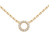 ROSE GOLD PLATED 7MM CZ ETERNITY CIRCLE NECKLACE 16" + 2"