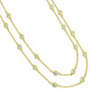 GOLD PLATED 4MM BEZEL CZ BY THE YARD NECKLACE 60"