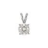 6MM RHODIUM PLATED ROUND BASKET CZ PENDANT