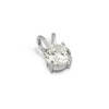 8MM RHODIUM PLATED ROUND BASKET CZ PENDANT