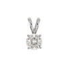 7MM RHODIUM PLATED ROUND BASKET CZ PENDANT